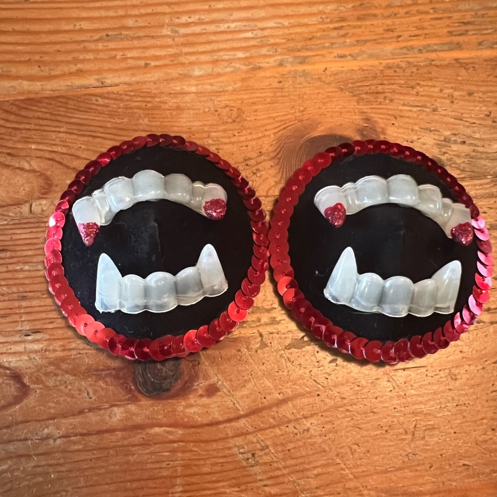 Vampire Fangs Sequin Pasties